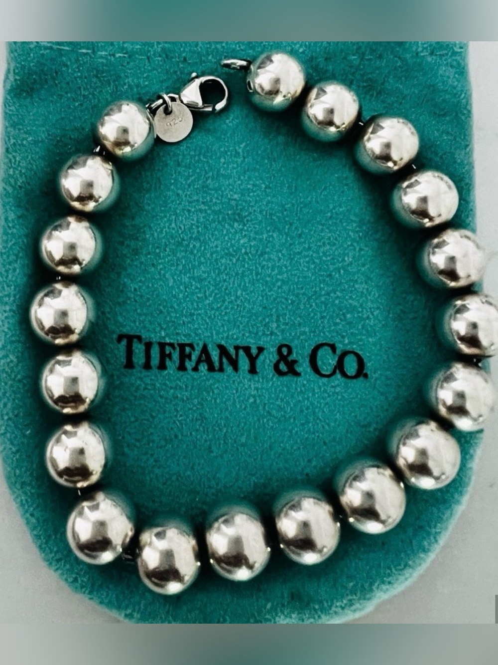 TIFFANY & CO. HardWear STERLING BRACELET CHUNKY 10MM BEADS 8” L NEW!